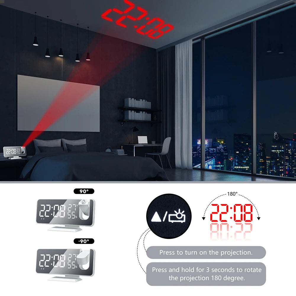 LED digital smart alarm clock