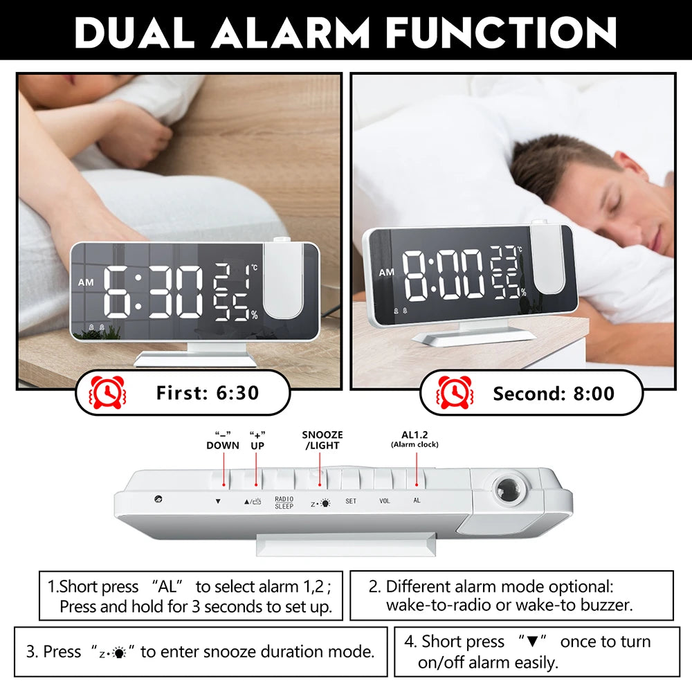 LED digital smart alarm clock