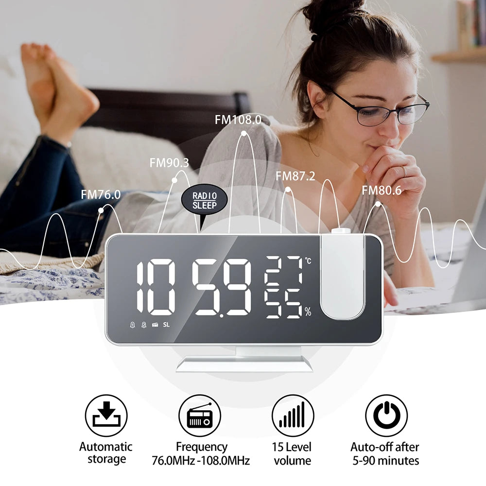 LED digital smart alarm clock