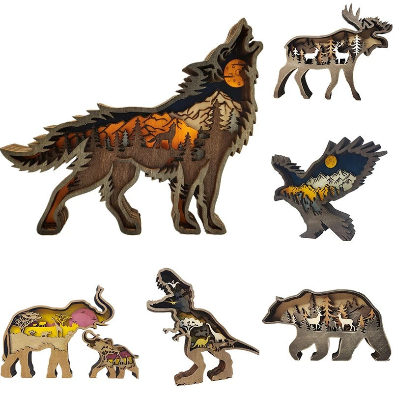 Wooden decoration (forest animals)