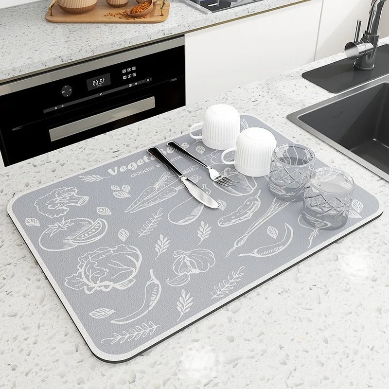 Absorbent kitchen mat