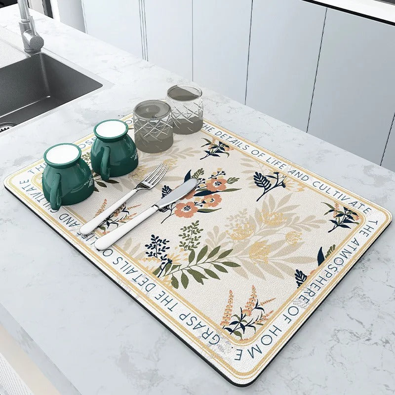 Absorbent kitchen mat