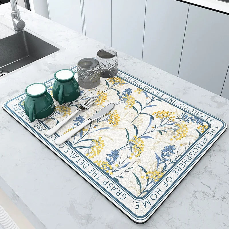 Absorbent kitchen mat
