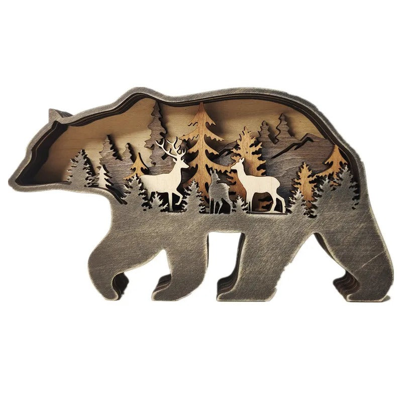 Wooden decoration (forest animals)
