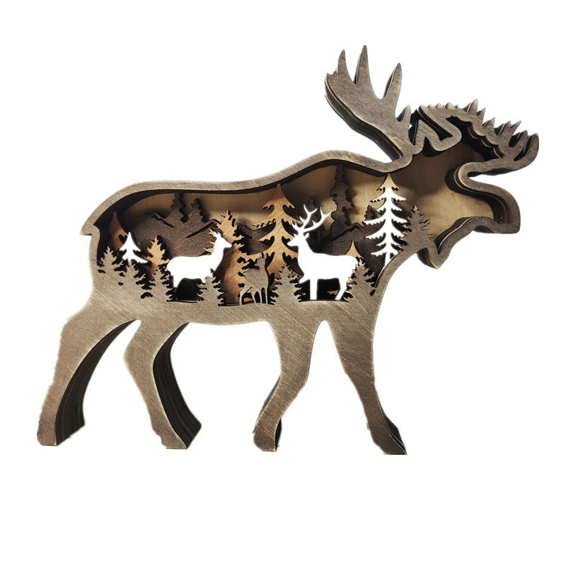 Wooden decoration (forest animals)