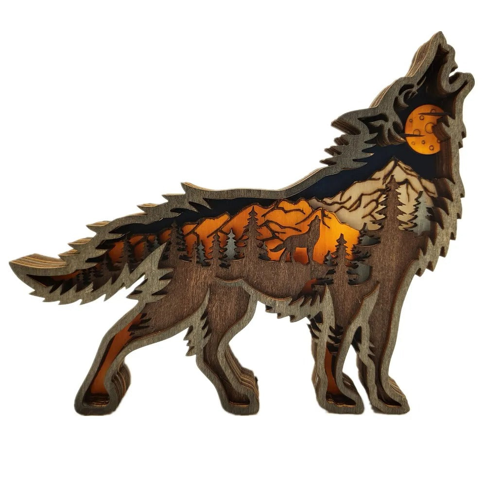 Wooden decoration (forest animals)