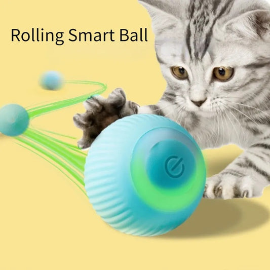 Automatic cat rolling ball